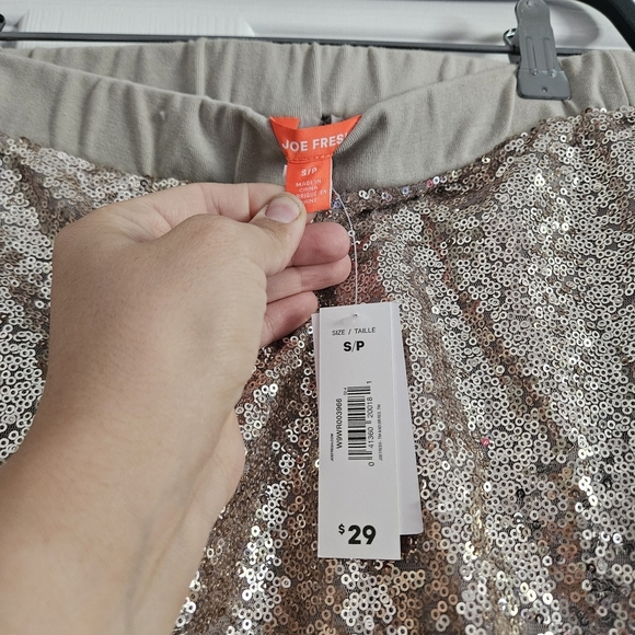 Joe Fresh Glittering Champagne Mini Skirt - Picture 3 of 4